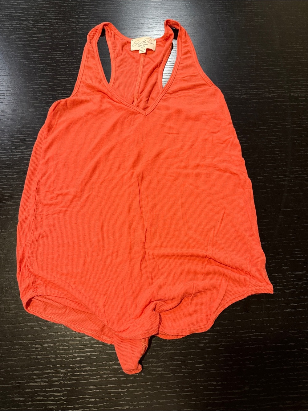 Feel The Piece Pink Ribbed Racerback Tank